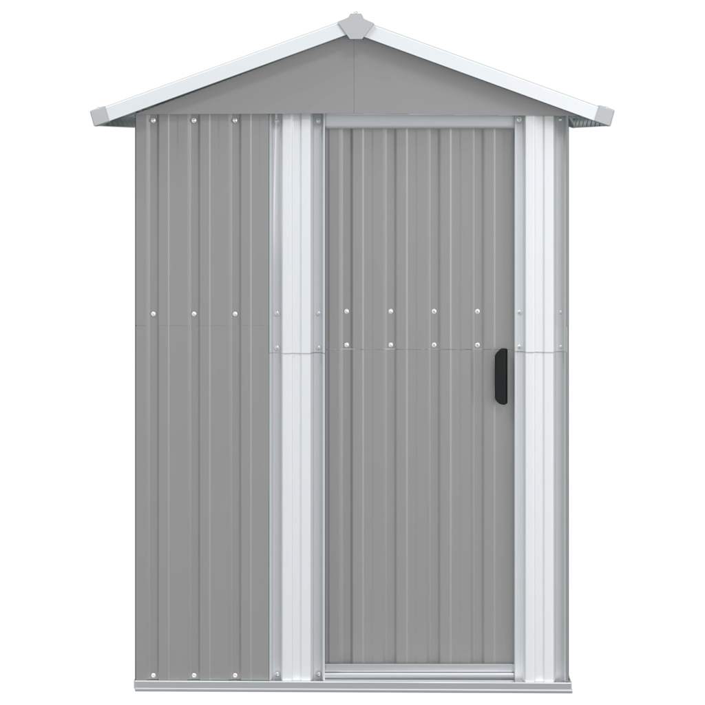 Abrigo de jardim 126x97,5x177 cm aço galvanizado cinzento