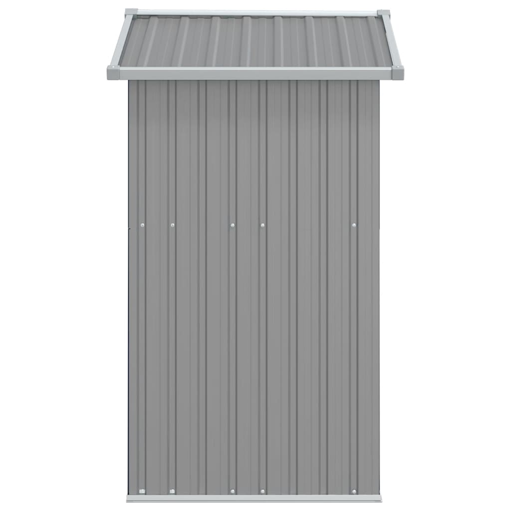 Abrigo de jardim 126x97,5x177 cm aço galvanizado cinzento