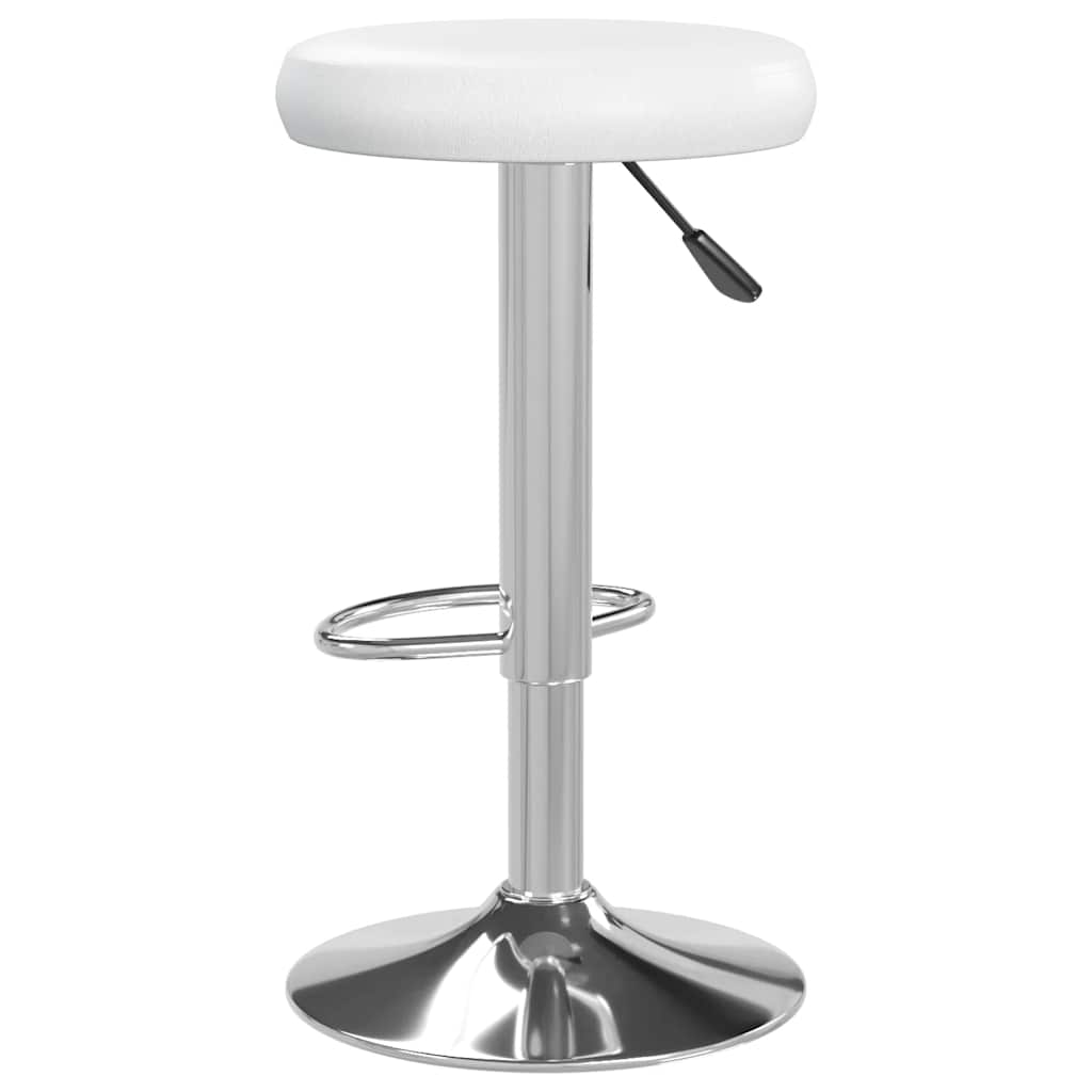 Bancos de bar 2 pcs couro artificial branco
