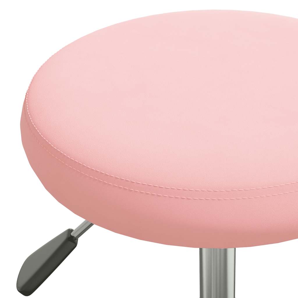 Cadeira de escritório giratória veludo rosa