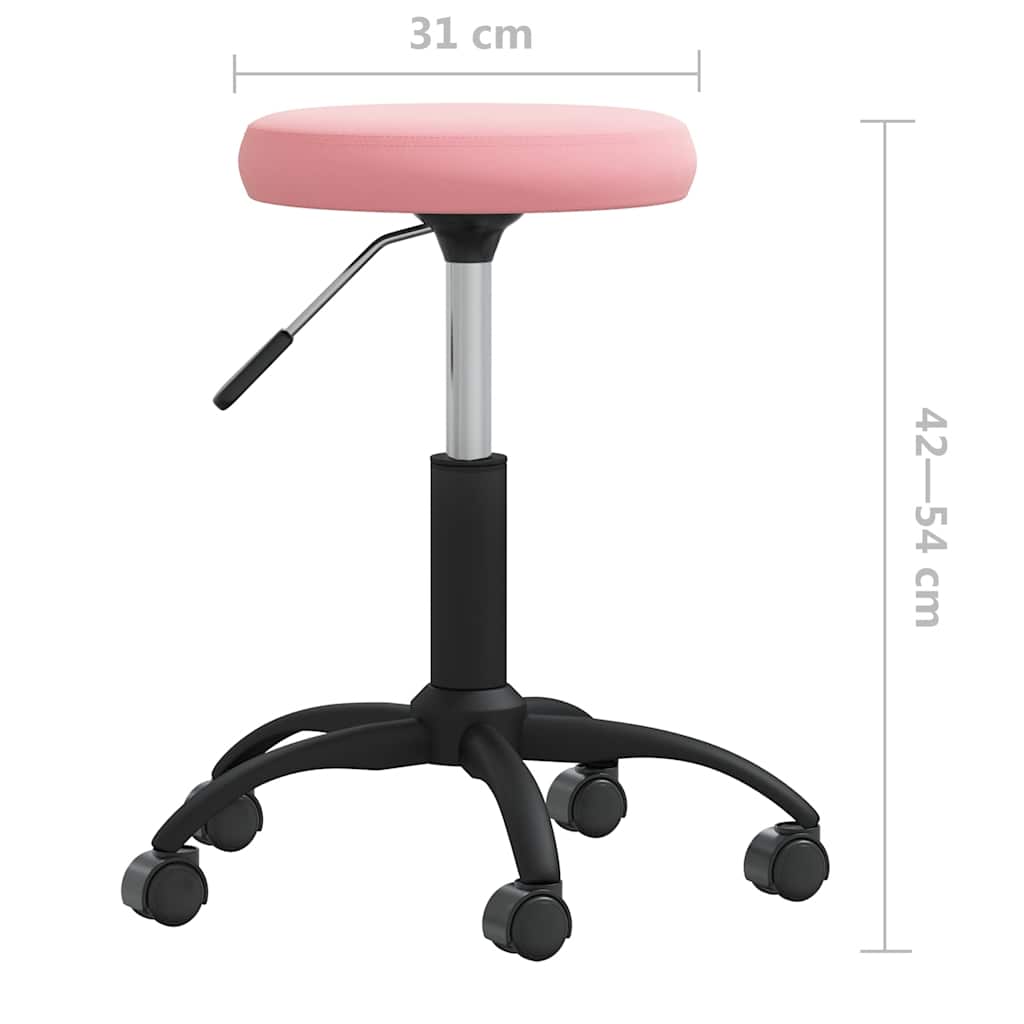 Cadeira de escritório giratória veludo rosa
