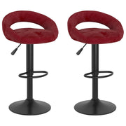 Bancos de bar 2 pcs veludo vermelho tinto