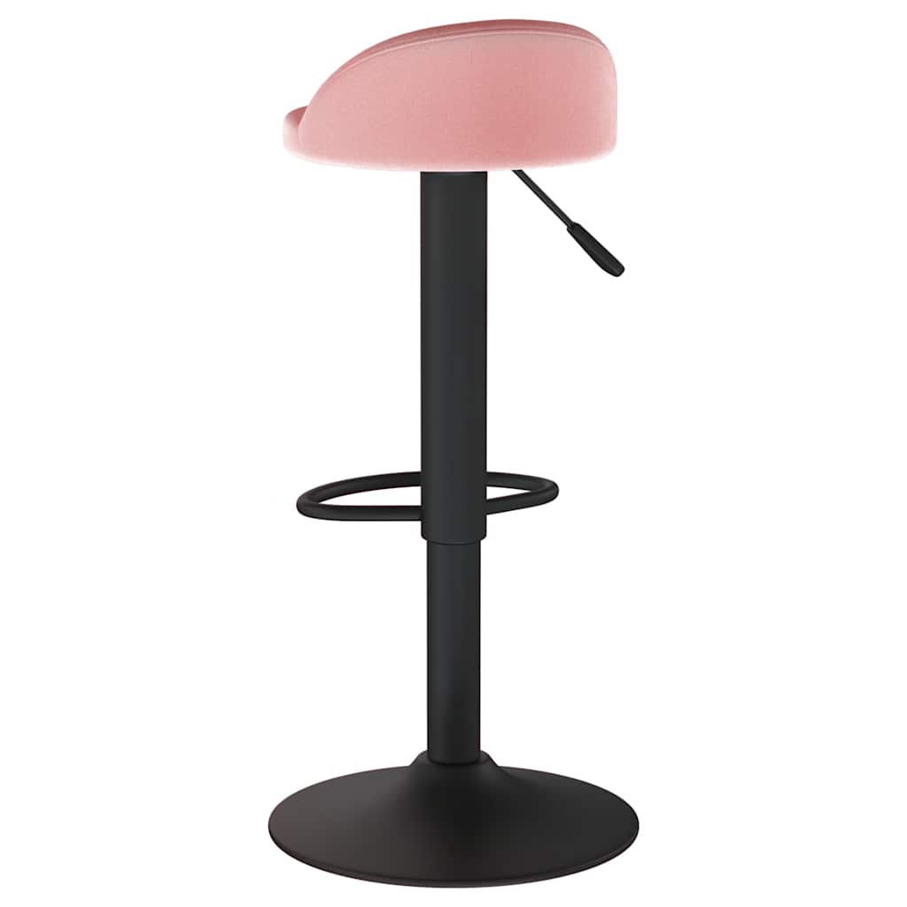 Banco de bar veludo rosa