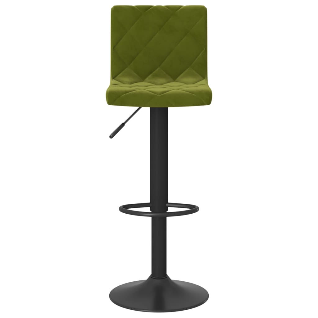 Bancos de bar 2 pcs veludo verde-claro