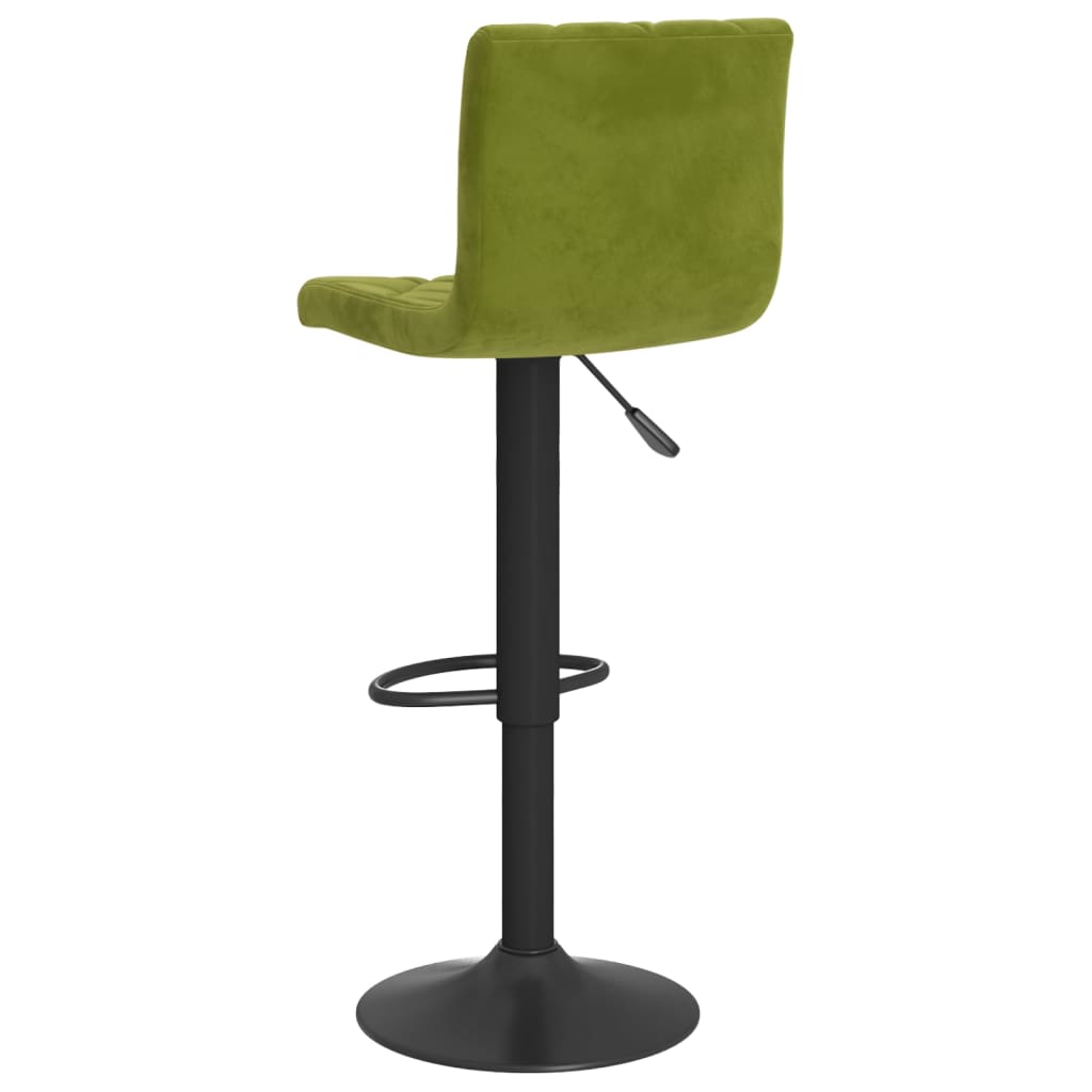 Bancos de bar 2 pcs veludo verde-claro