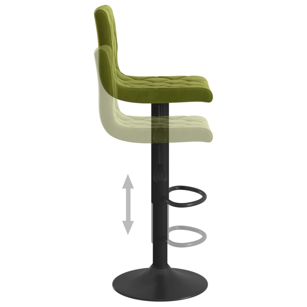 Bancos de bar 2 pcs veludo verde-claro