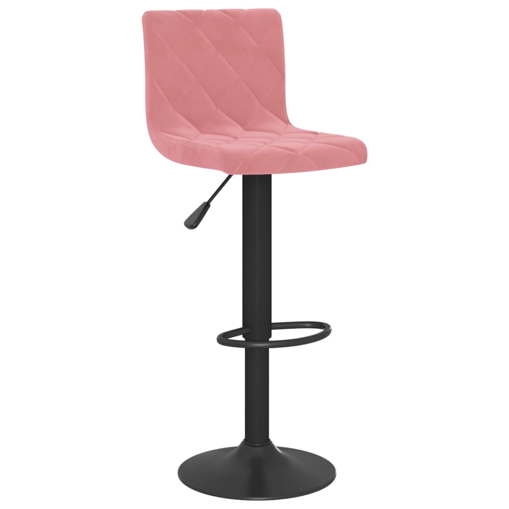 Bancos de bar 2 pcs veludo rosa