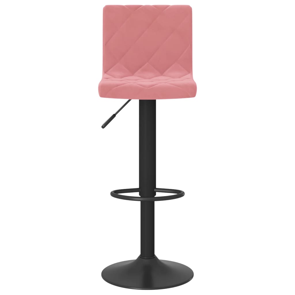 Bancos de bar 2 pcs veludo rosa