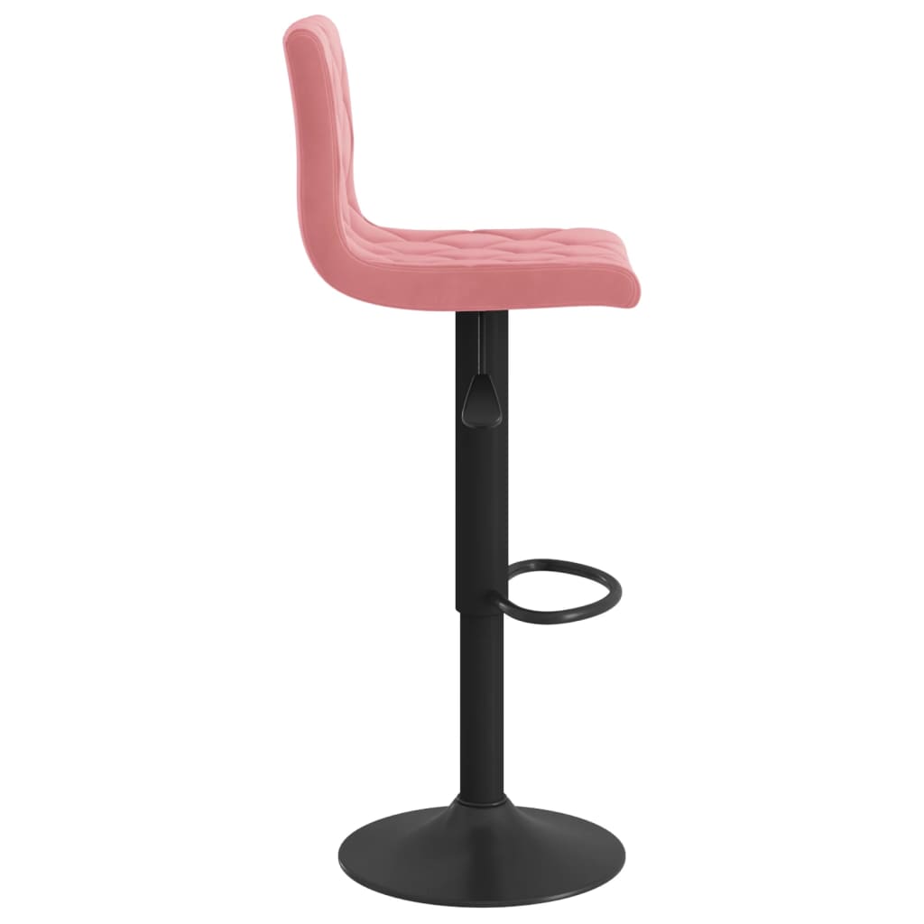 Bancos de bar 2 pcs veludo rosa