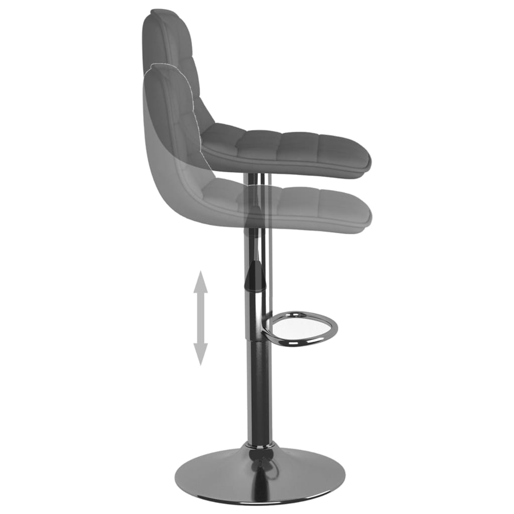 Bancos de bar 2 pcs tecido cinzento-claro