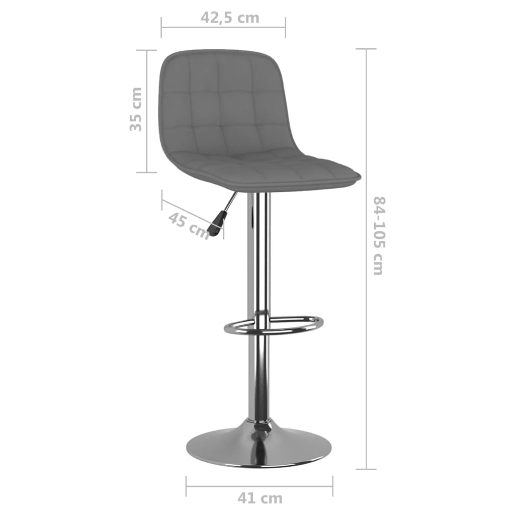 Bancos de bar 2 pcs tecido cinzento-claro