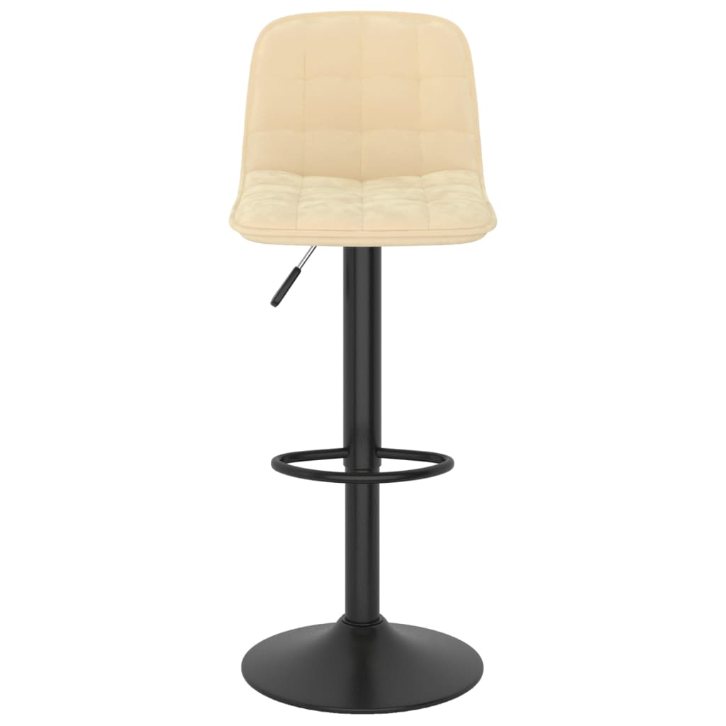 Bancos de bar 2 pcs veludo creme