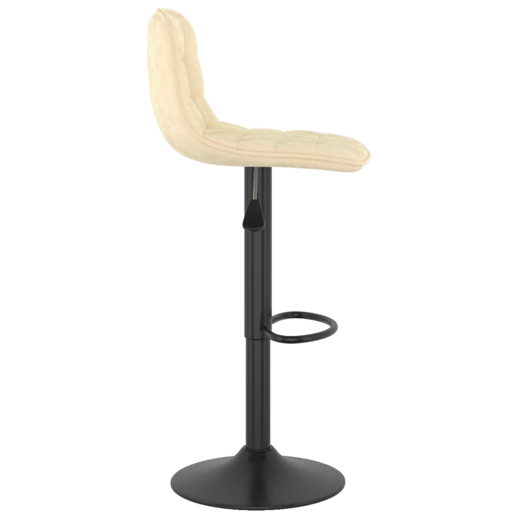 Bancos de bar 2 pcs veludo creme
