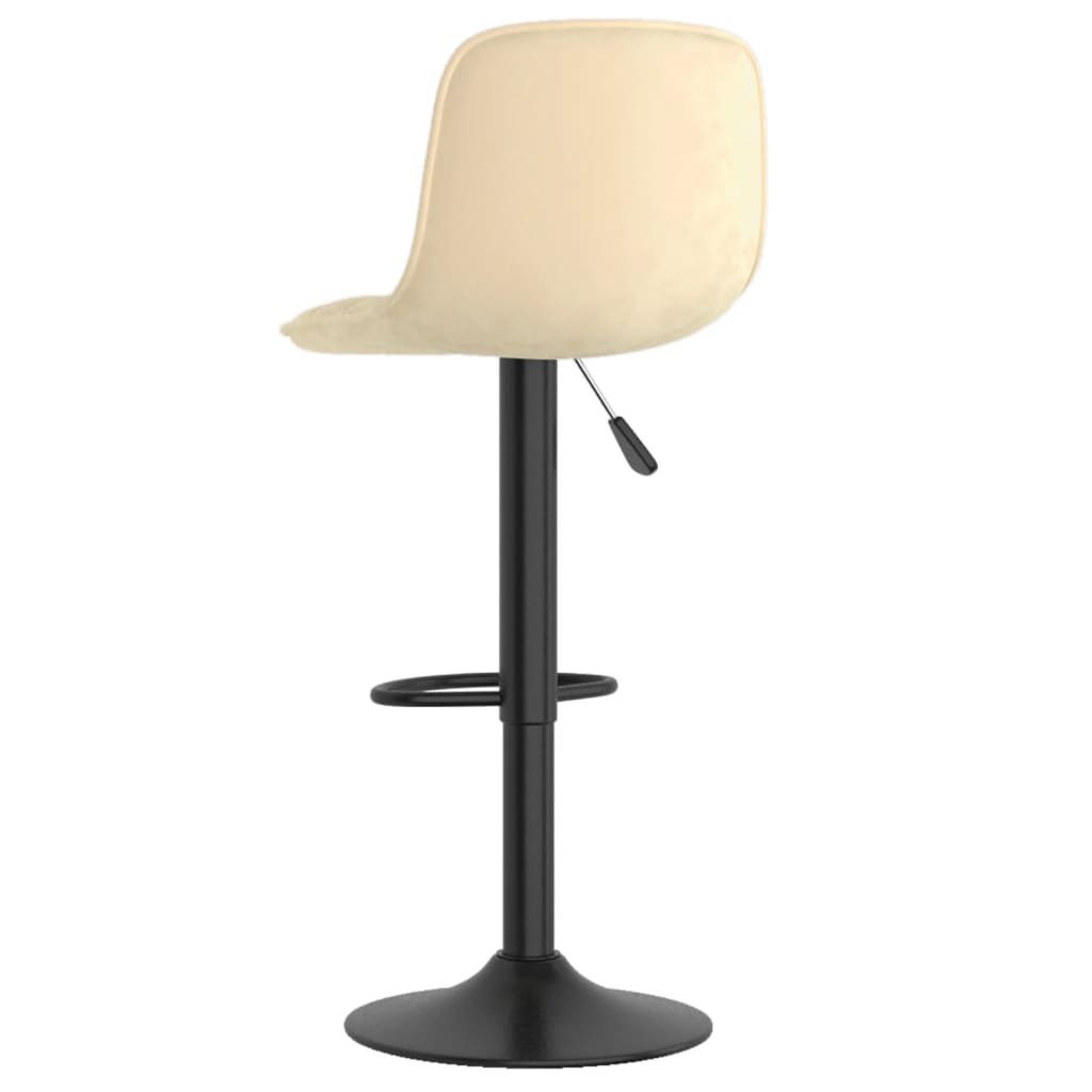 Bancos de bar 2 pcs veludo creme
