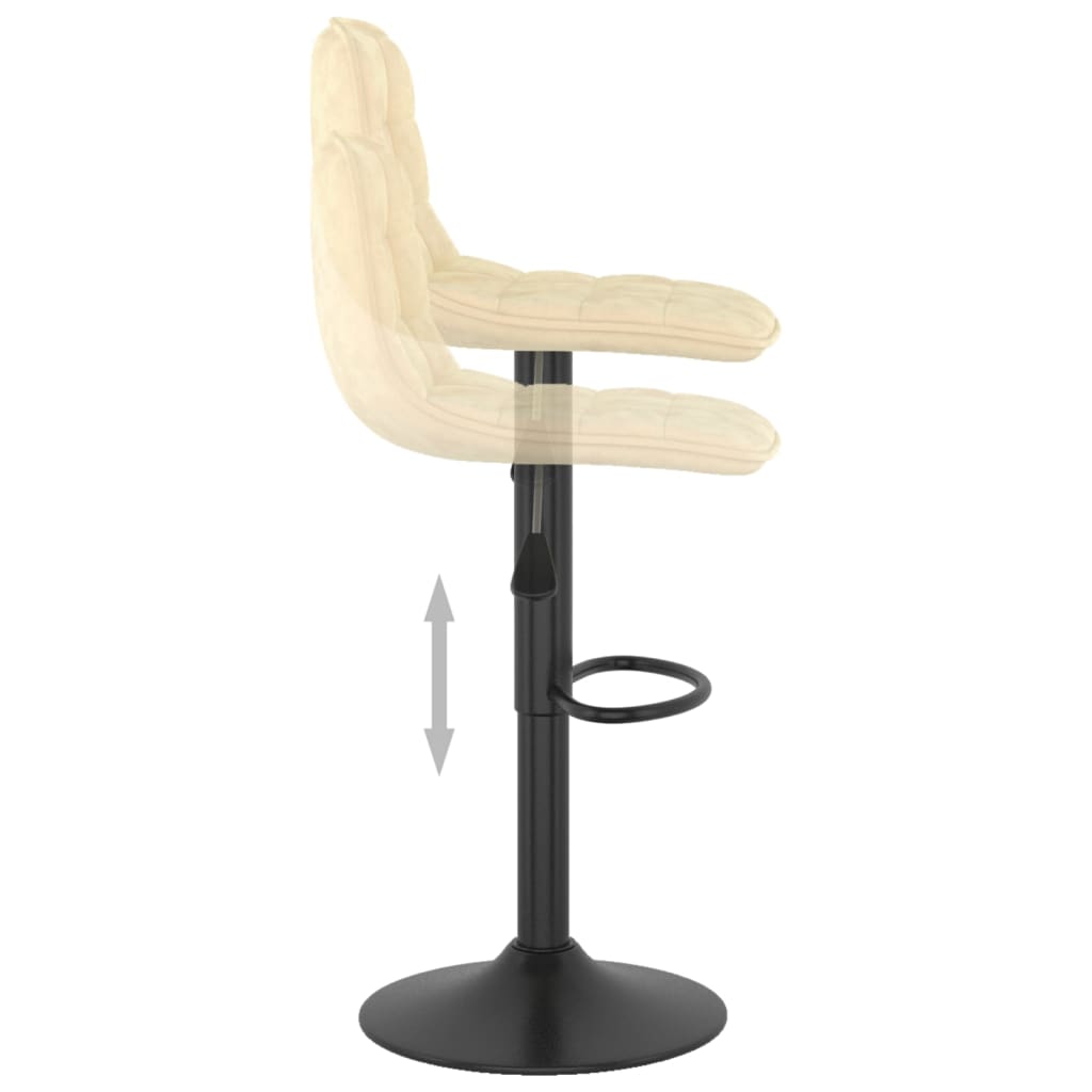 Bancos de bar 2 pcs veludo creme