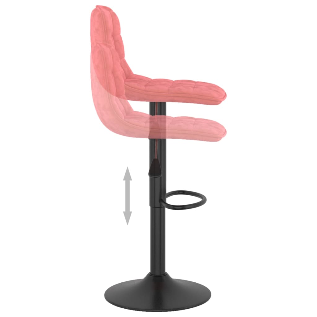 Bancos de bar 2 pcs veludo rosa