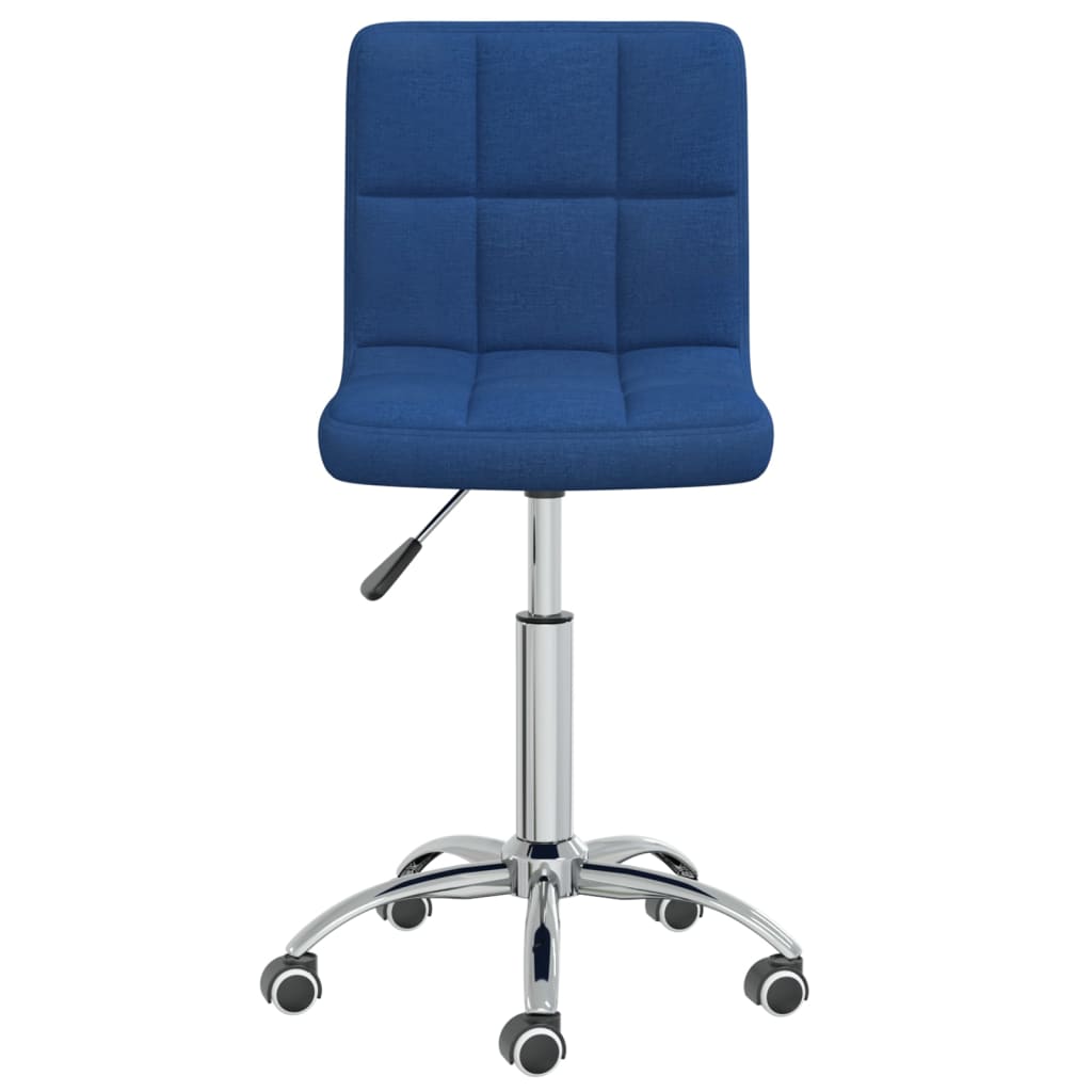 Cadeira de escritório giratória tecido azul
