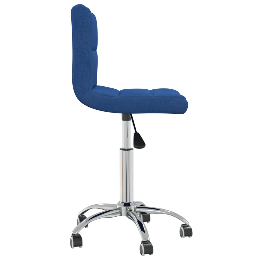 Cadeira de escritório giratória tecido azul