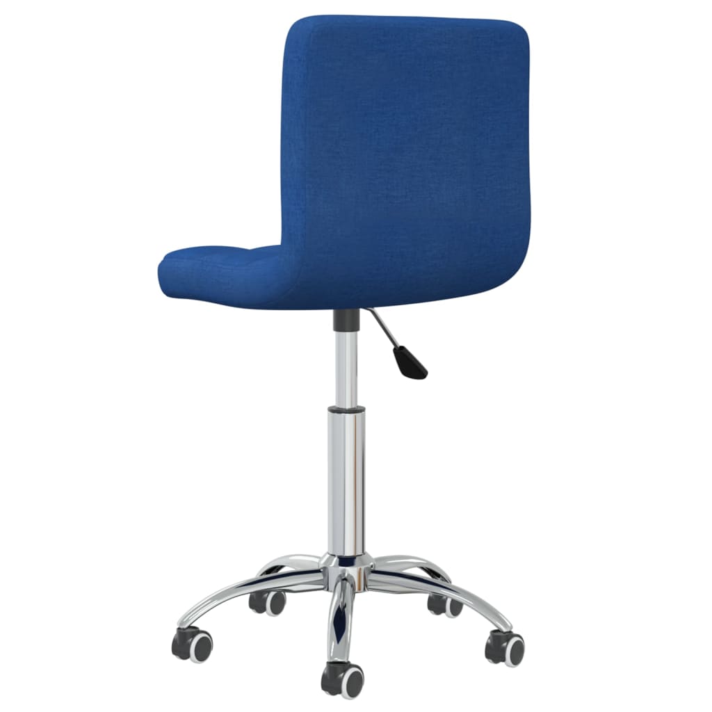 Cadeira de escritório giratória tecido azul