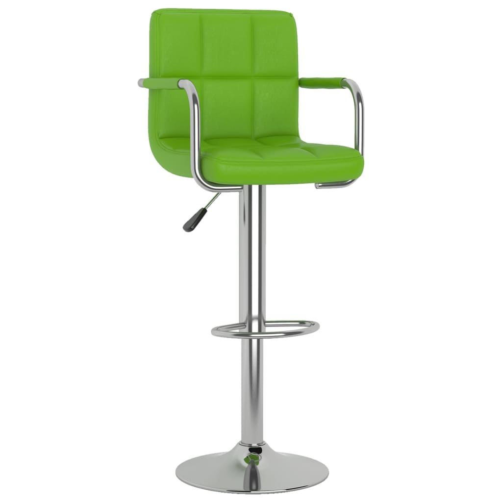Bancos de bar 2 pcs couro artificial verde