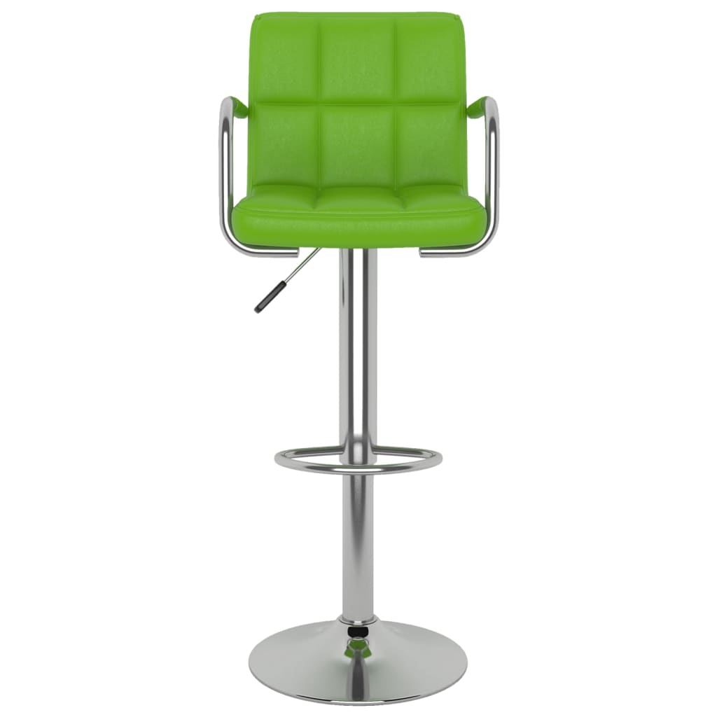 Bancos de bar 2 pcs couro artificial verde