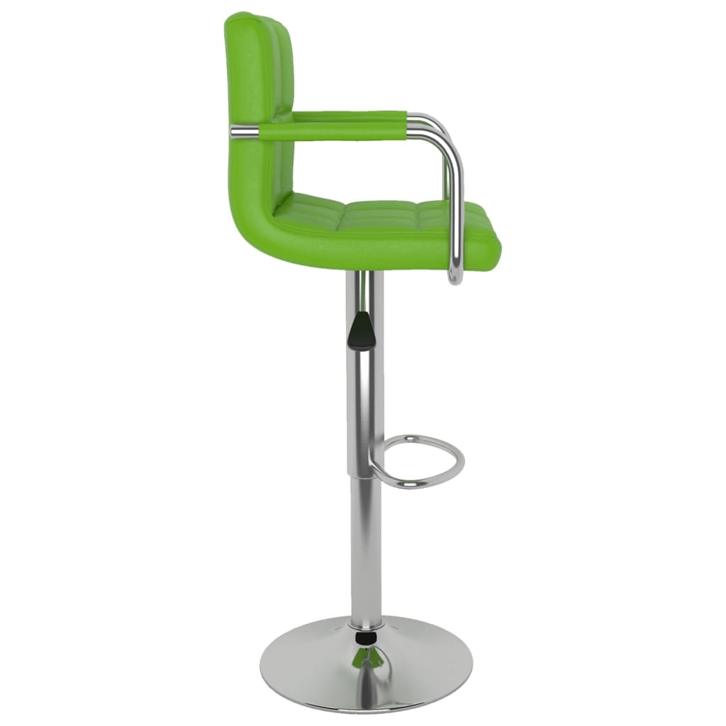 Bancos de bar 2 pcs couro artificial verde