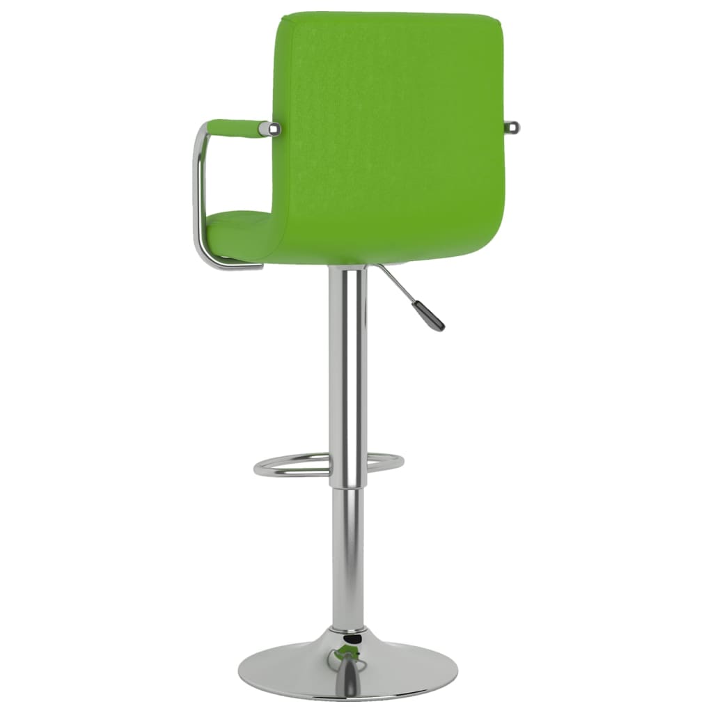Bancos de bar 2 pcs couro artificial verde