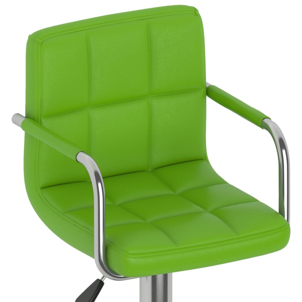 Bancos de bar 2 pcs couro artificial verde