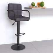 Banco de bar tecido cinzento-acastanhado