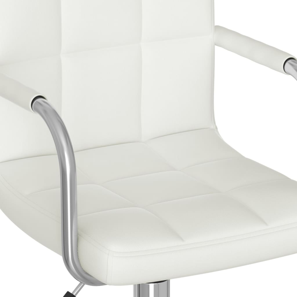 Cadeira de escritório giratória couro artificial branco