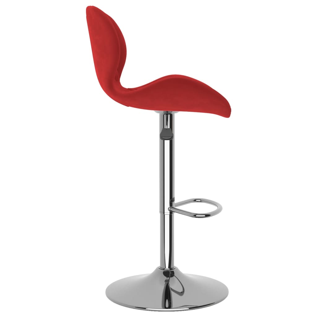 Bancos de bar 2 pcs veludo vermelho tinto