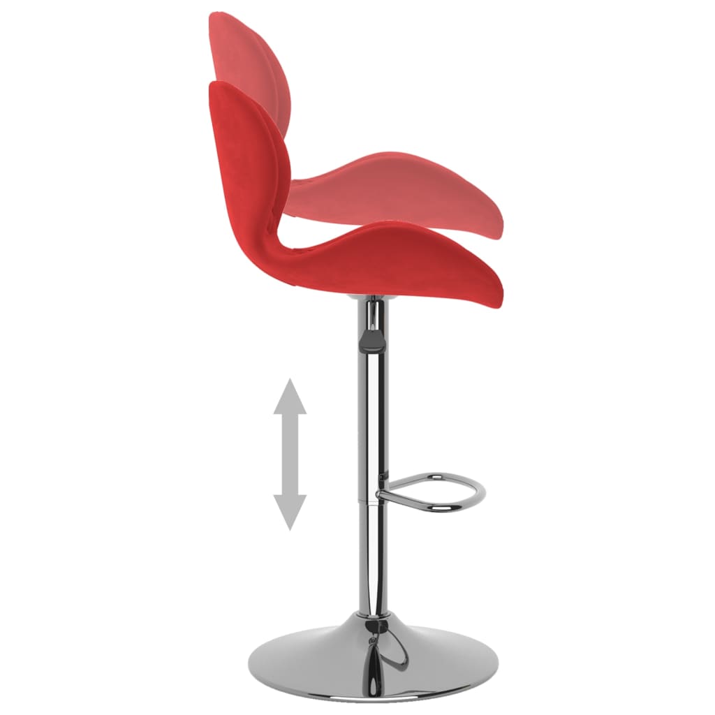 Bancos de bar 2 pcs veludo vermelho tinto