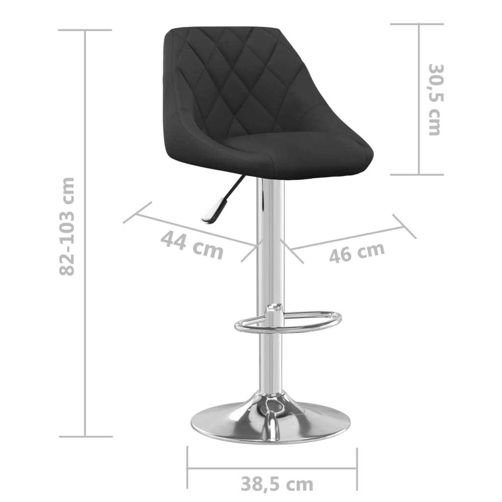 Bancos de bar 2 pcs veludo preto