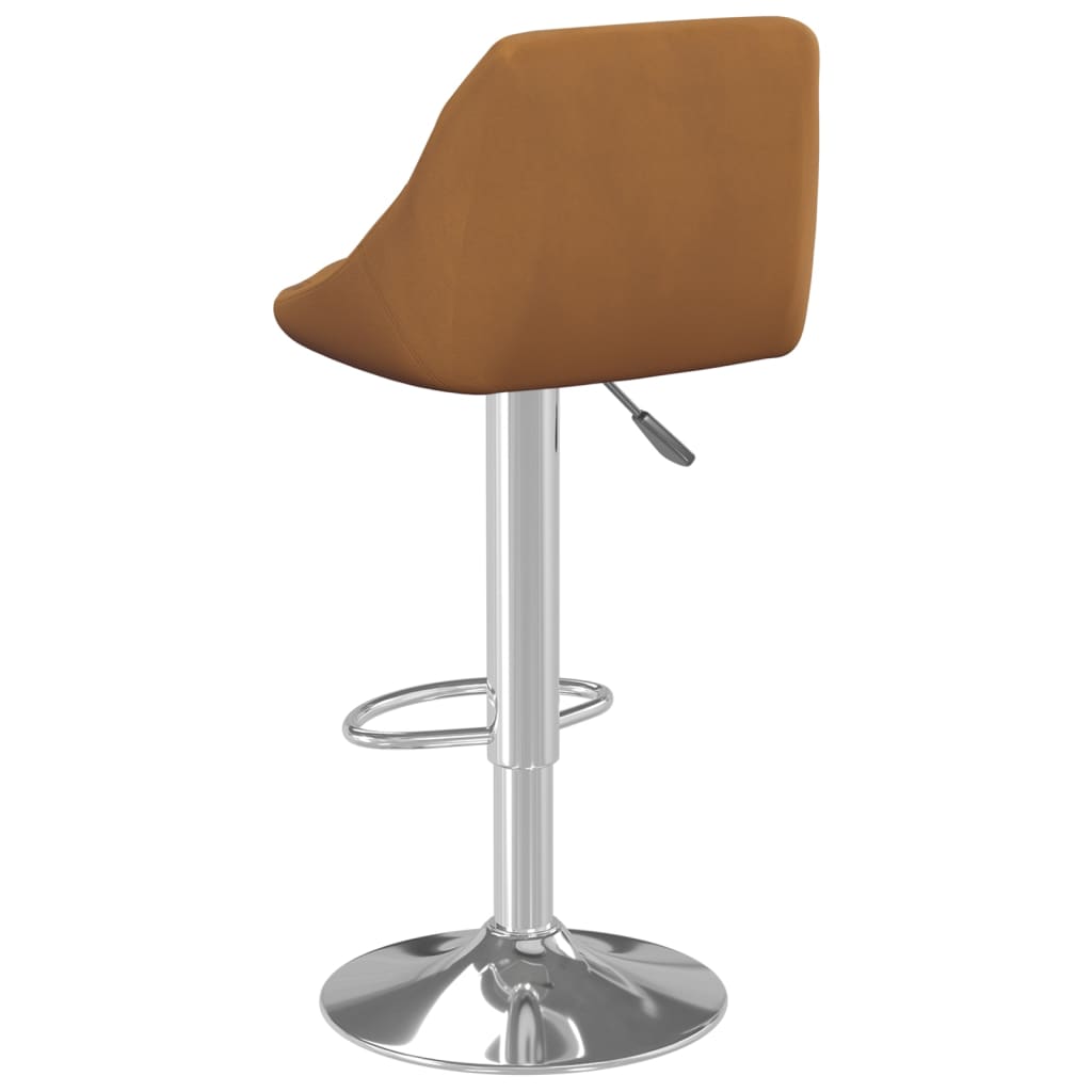 Bancos de bar 2 pcs veludo castanho