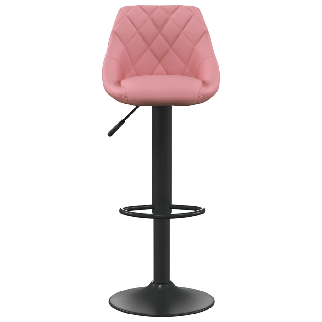 Banco de bar veludo rosa