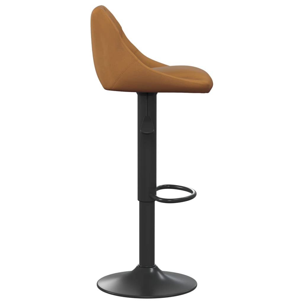 Bancos de bar 2 pcs veludo castanho