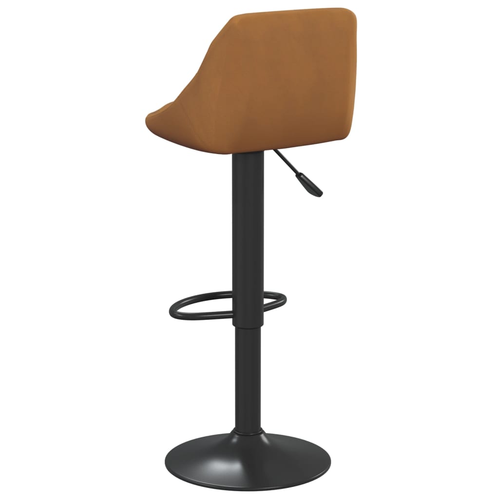 Bancos de bar 2 pcs veludo castanho