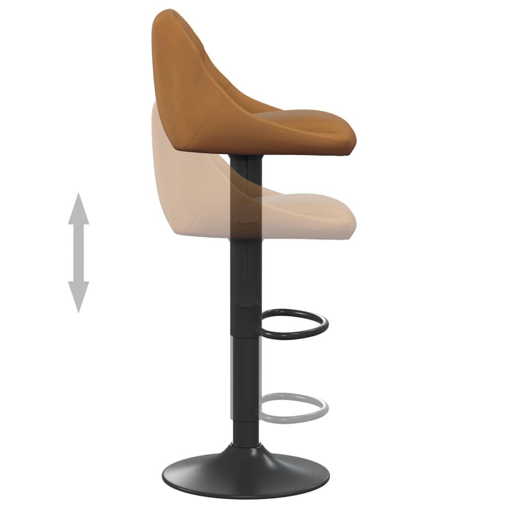 Bancos de bar 2 pcs veludo castanho