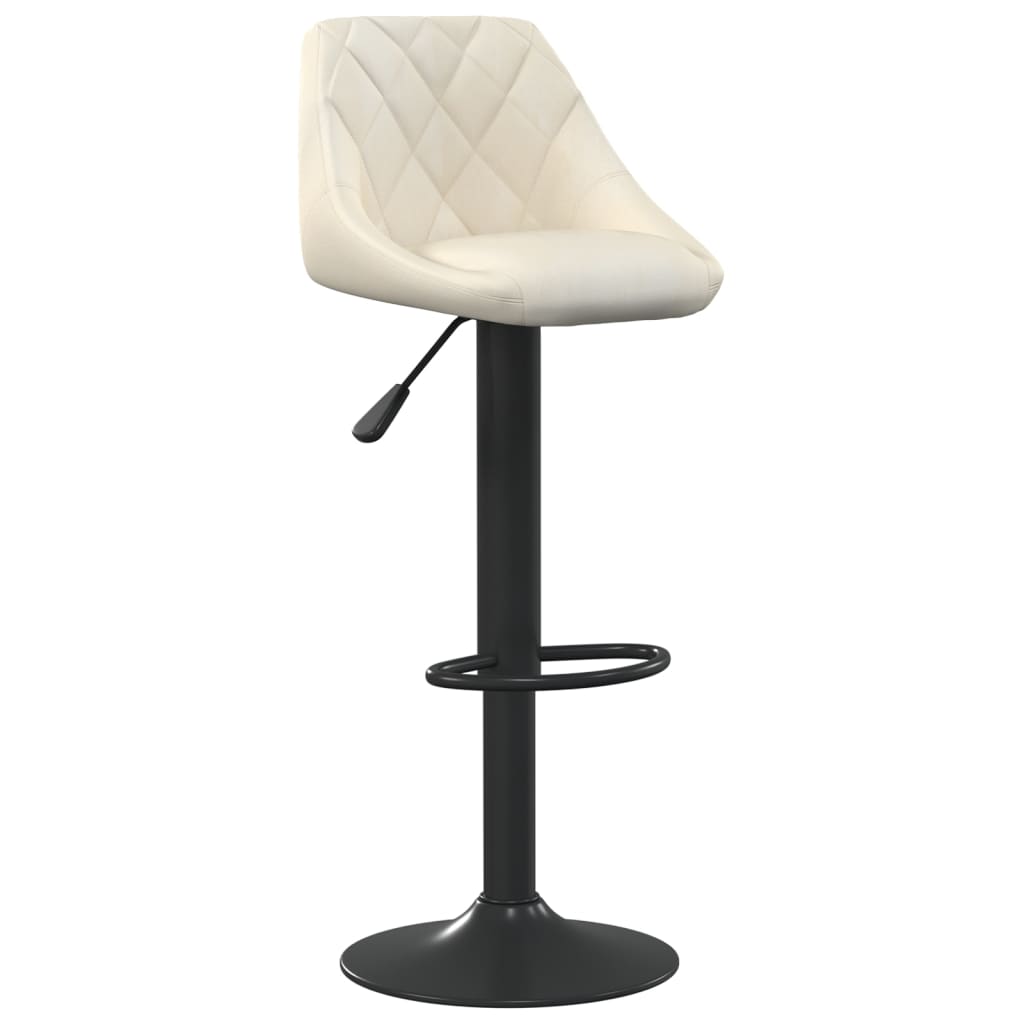 Bancos de bar 2 pcs veludo creme