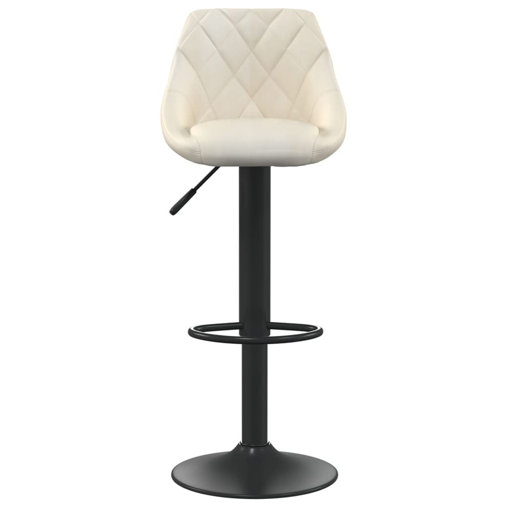 Bancos de bar 2 pcs veludo creme