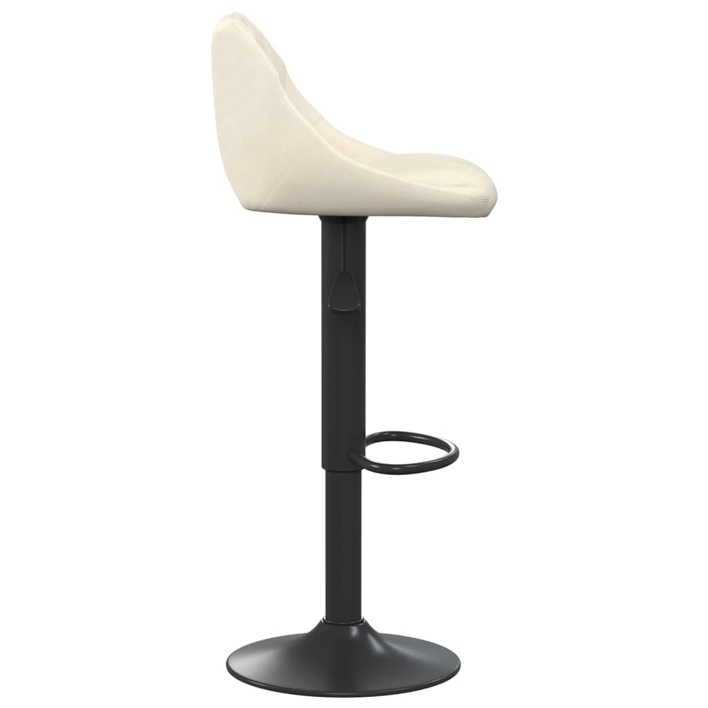 Bancos de bar 2 pcs veludo creme