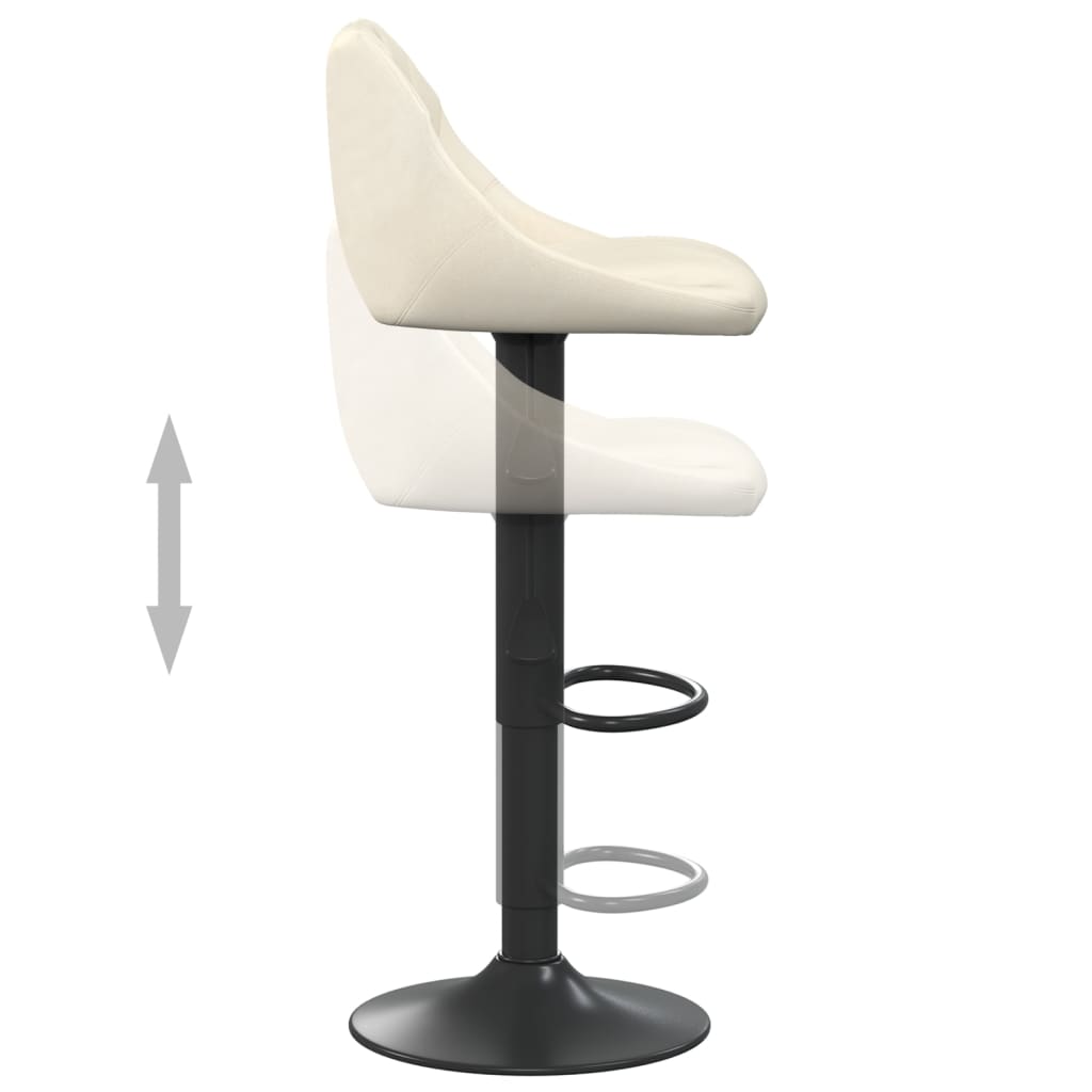 Bancos de bar 2 pcs veludo creme