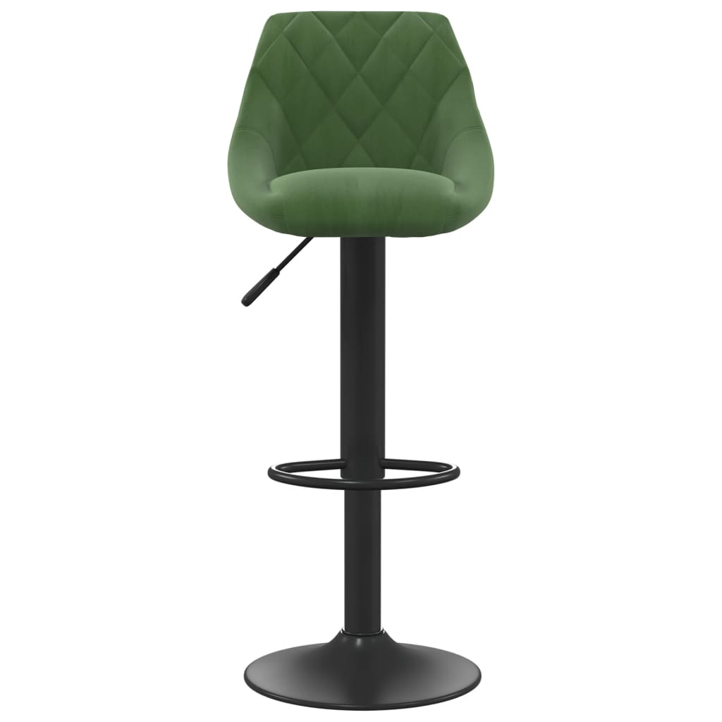 Bancos de bar 2 pcs veludo verde-escuro