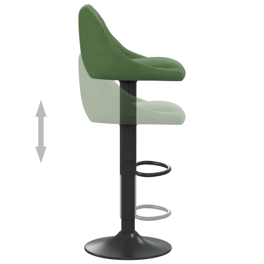 Bancos de bar 2 pcs veludo verde-escuro