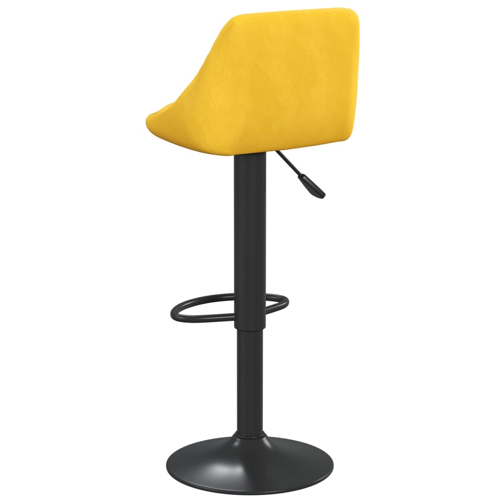 Bancos de bar 2 pcs veludo amarelo mostarda