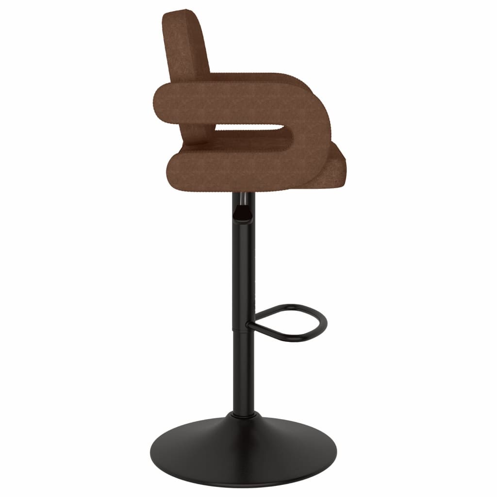 Bancos de bar 2 pcs tecido castanho