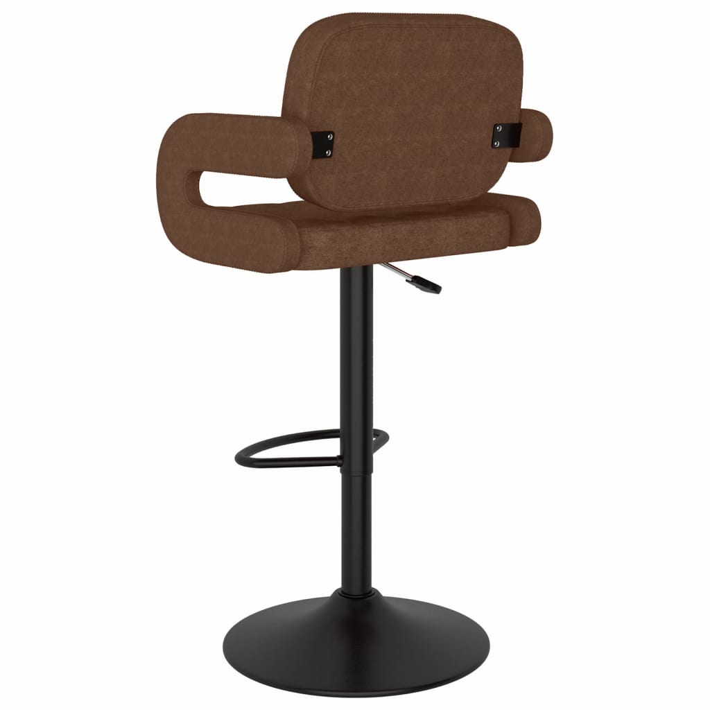 Bancos de bar 2 pcs tecido castanho