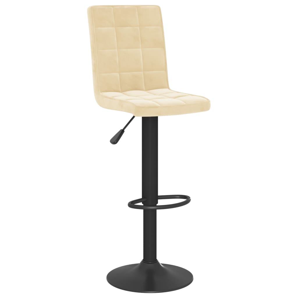 Bancos de bar 2 pcs veludo creme