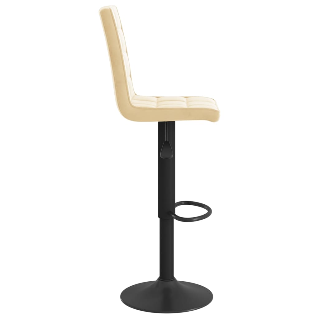 Bancos de bar 2 pcs veludo creme