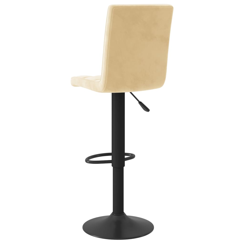 Bancos de bar 2 pcs veludo creme